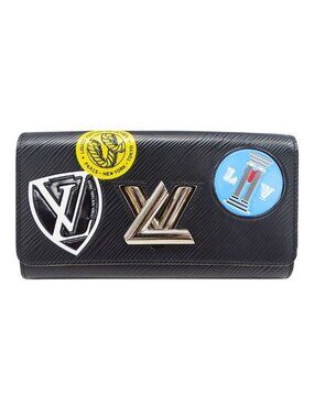 Louis Vuitton Wallet Epi Leather Portefeuille Twist Noir Black Multicolor